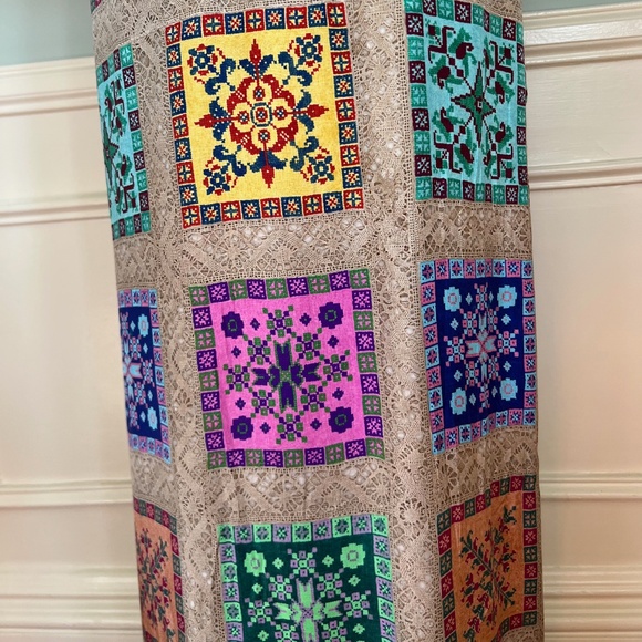 Pierre-Louis Mascia 100% Silk Dress, XL, Geometric Design, Maxi Dress - Picture 11 of 16